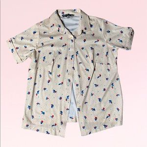 80s vintage short sleeve button up
